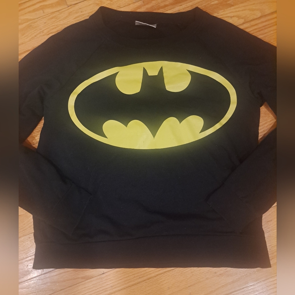 Black Sweatshirt with Yellow Batman Logo